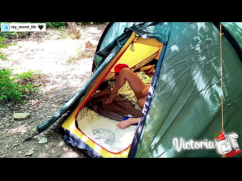 ❤️ ថតដោយកាមេរ៉ា Passionate jerk off Stranger in a tent ️ សិច នៅពួកយើង  ❤